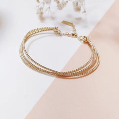 Triple Strand Gold Plated Bracelet