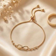 Elegant Gold Plated Infinity Bracelet