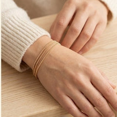 Triple Strand Gold Plated Bracelet