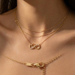 18K Gold Plated Infinity Heart Pendant Necklace